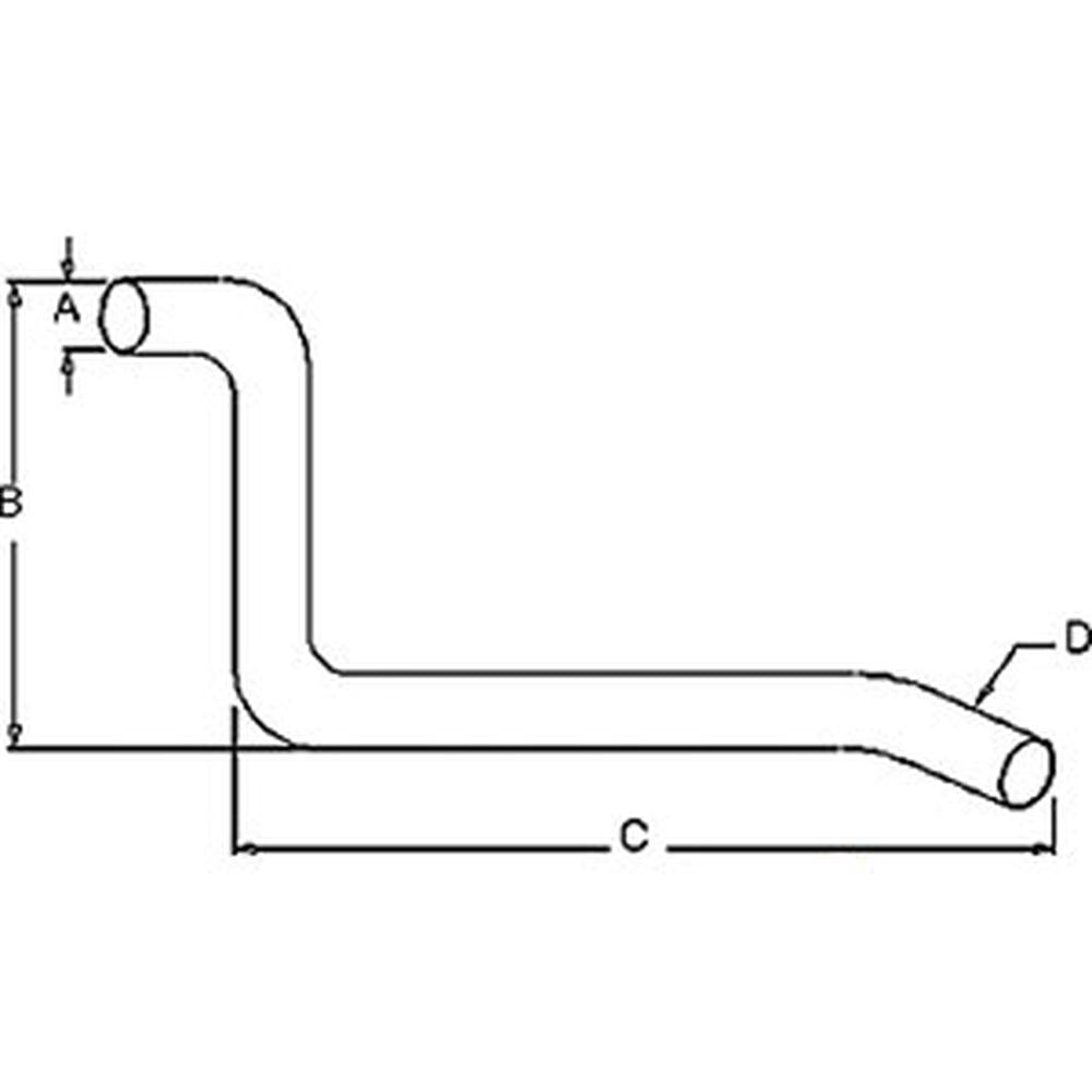 Exhaust Pipe Fits Massey Ferguson Replaces 184209M1