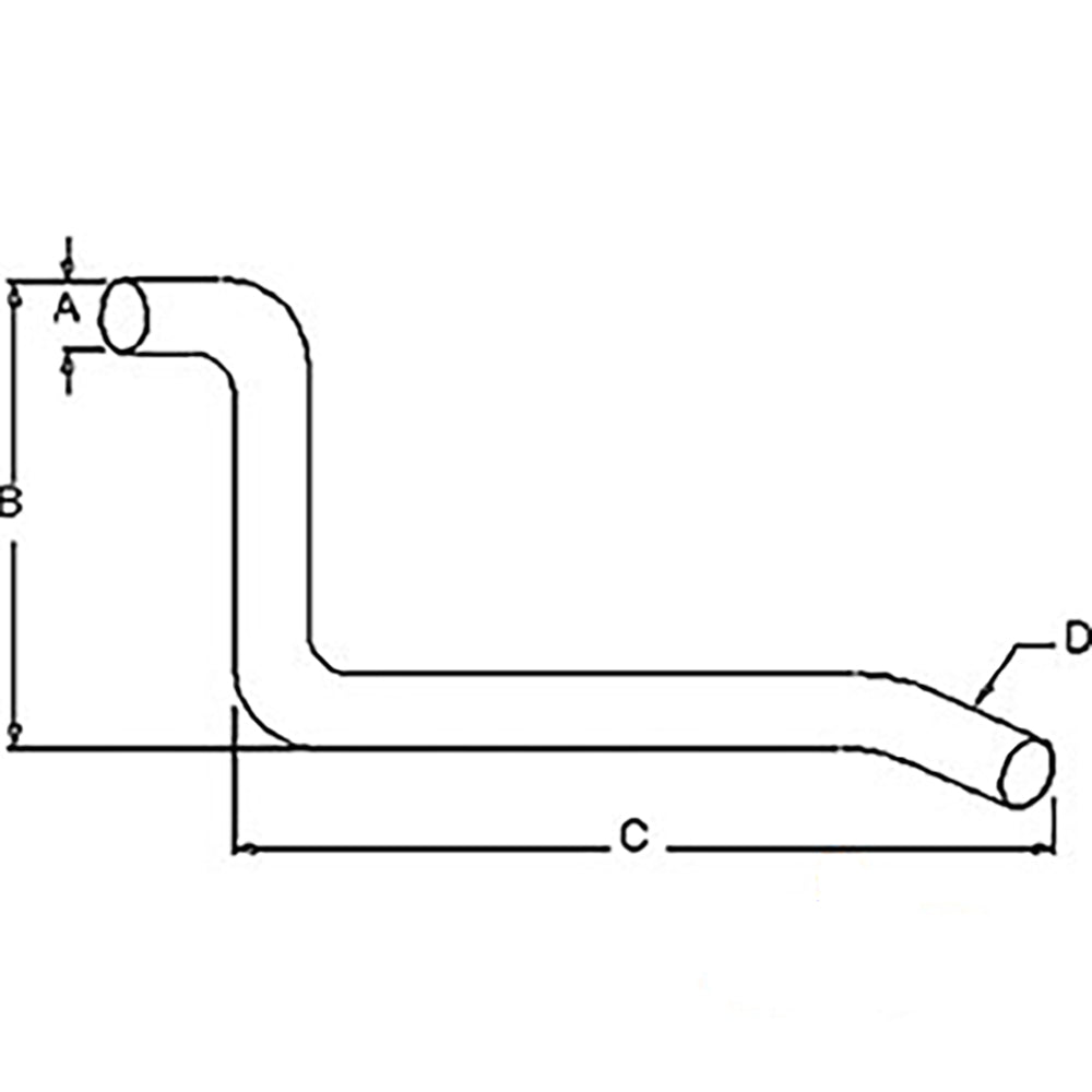 Exhaust Pipe Fits Massey Ferguson Replaces 184209M1