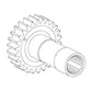184217C1 Gear Input Pinion Shaft Fits Case-IH Combine Models 2144 2166