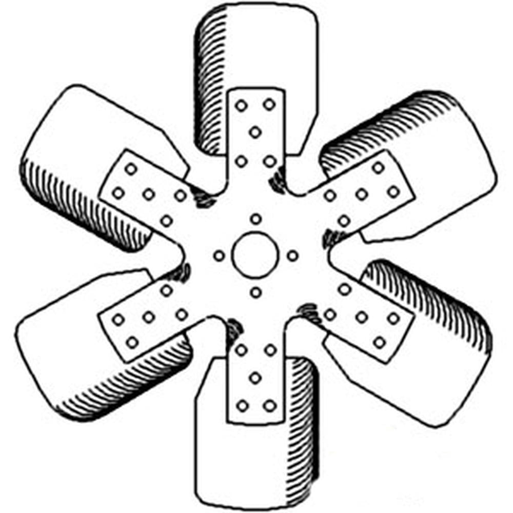 Cooling Fan - 6 Blade Fits Massey Ferguson 2135 65 135 184527M91