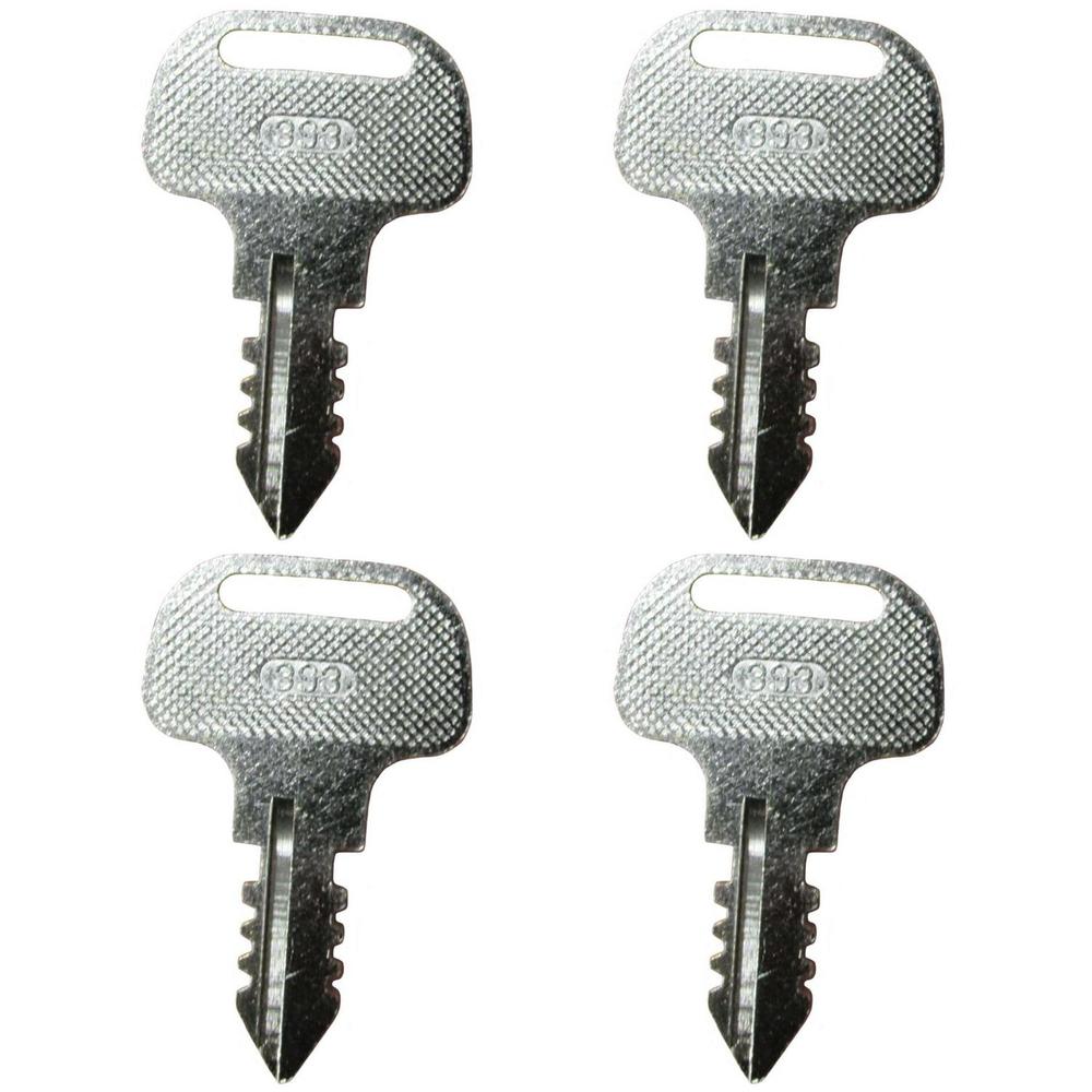 Set of (4) 18510-63720 Ignition Start Starter Keys Fits Kubota M Series Tractors