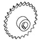 WN-187331C1-PEX Auger, Unloading, Drive Sprocket Fits International/CaseIH 1640