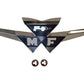 187990M1 Fits Massey Ferguson Tractor Emblem 35 Die Cast Metal Paint & Chrome