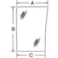 A-190029A5 Right Hand Front Lower Glass - Fits Case IH; Fits McCormick