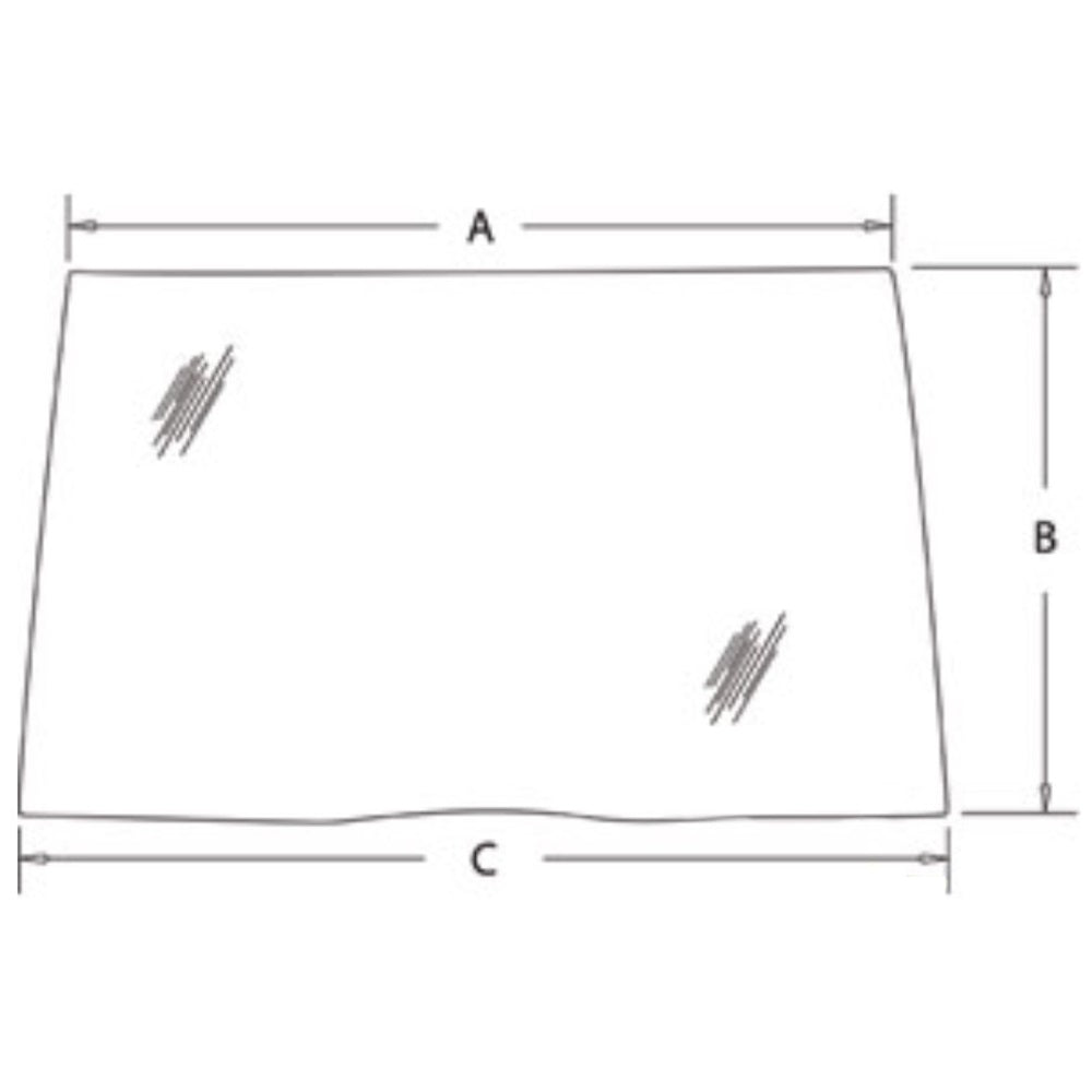 190032A5 New Front Windshield Glass Fits Case IH CX50 CX60 CX70 CX80 CX90 CX100