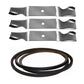 Mower Deck Belt & Blade Set Fits AYP Replaces 187254 Made with Aramid
