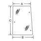192001A3 LH Side Rear Glass Fits McCormick CX100 CX105 CX50 CX60 CX70 CX75 CX80