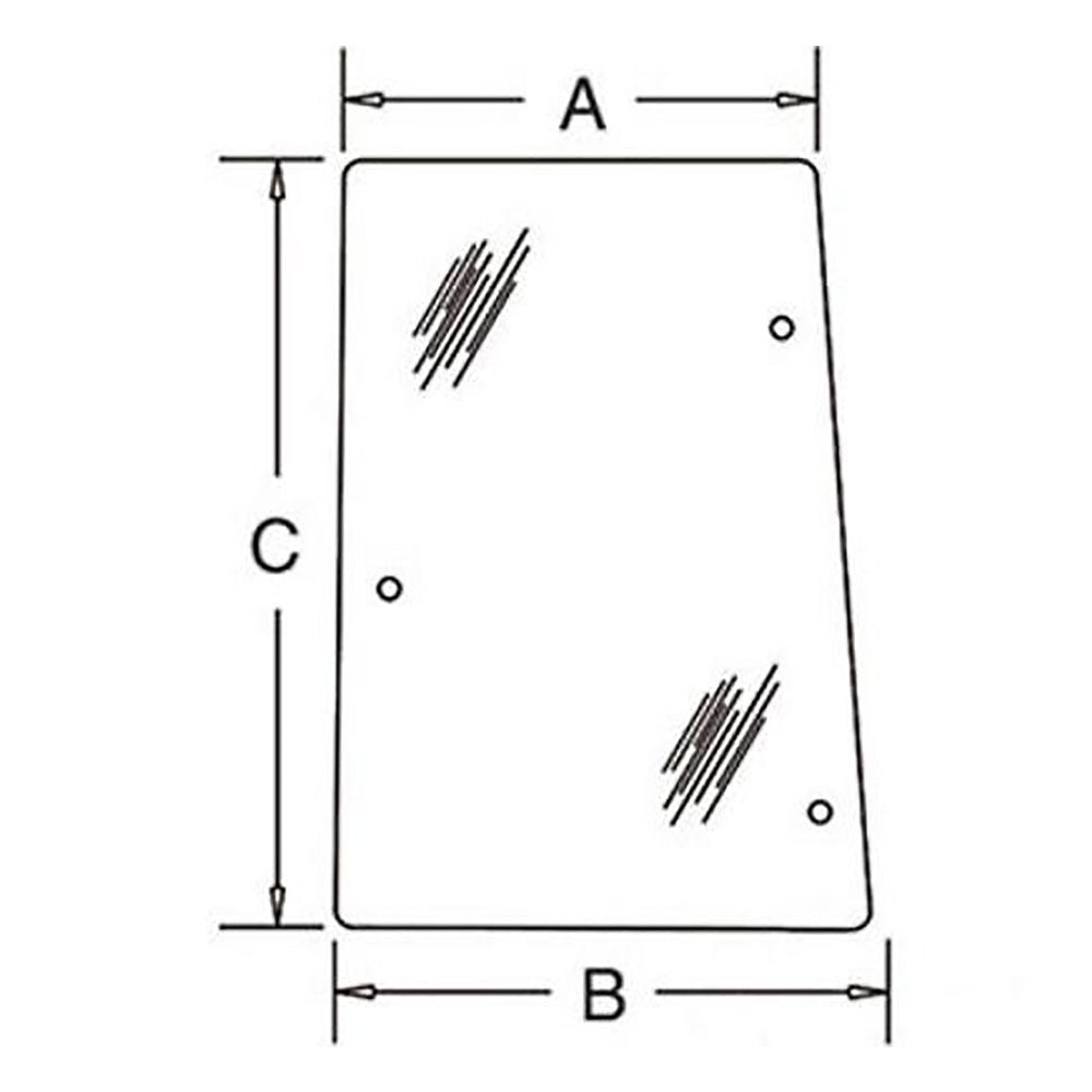 192001A3 LH Side Rear Glass Fits McCormick CX100 CX105 CX50 CX60 CX70 CX75 CX80