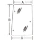 WN-192002A3-PEX Glass, Rear, Side, RH Fits International/CaseIH CX100 CX50 CX60