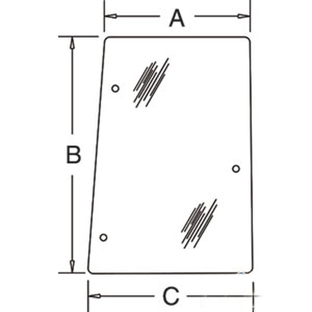 WN-192002A3-PEX Glass, Rear, Side, RH Fits International/CaseIH CX100 CX50 CX60