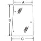 WN-192002A3-PEX Glass, Rear, Side, RH Fits International/CaseIH CX100 CX50 CX60