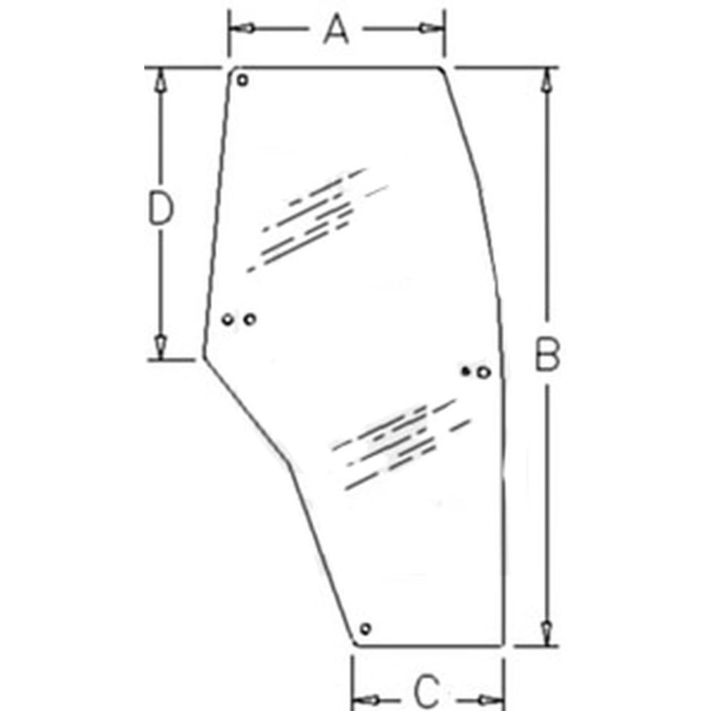 Right Hand Glass Door Fits Case/International Harvester Replaces 192004A4-RH
