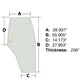Right Hand Glass Door Part WN-192004A6 on Fits Case IH & McCormick Tractor CX