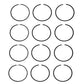 Qty 4: Piston Ring Sets Fits Kubota Replaces 19274-21050