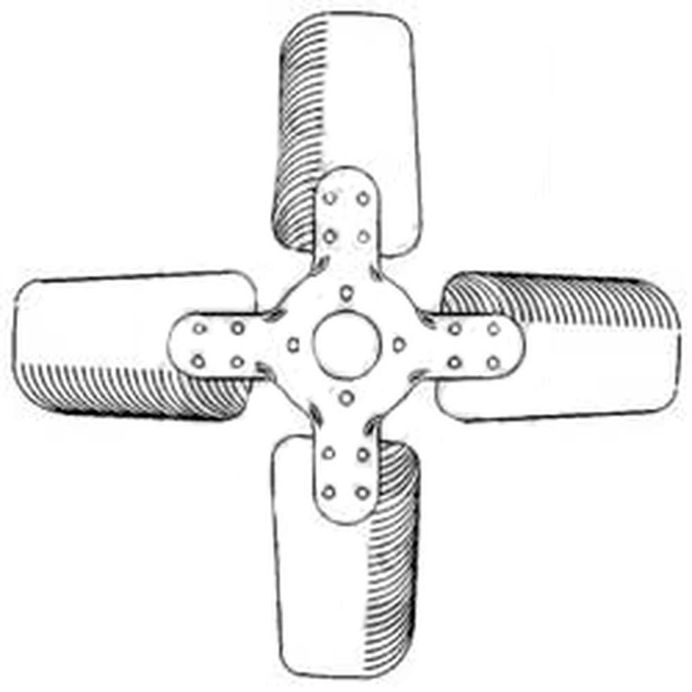 4 Blade Fan Fits Massey Ferguson Replaces 194046M1