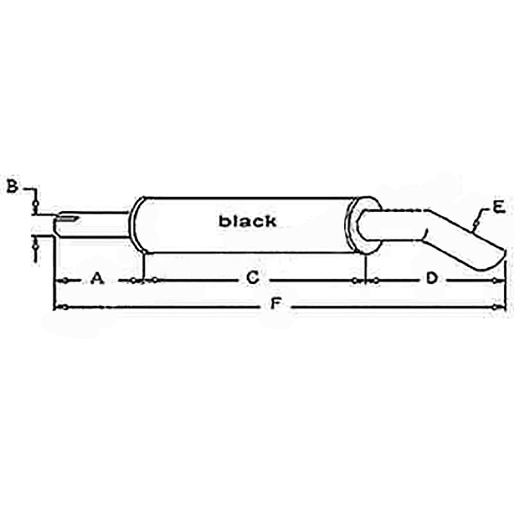 1217-2332 - Muffler Fits Massey Ferguson