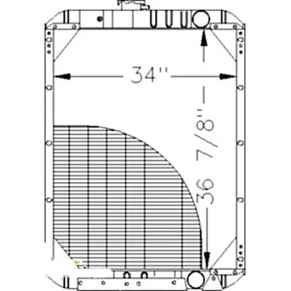 WN-194951A1-PEX Radiator Fits International/CaseIH 2166 2188 2366 2388