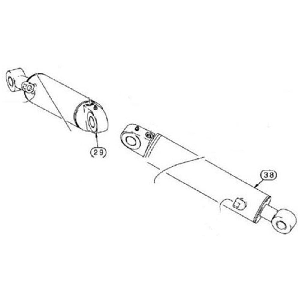 195503A1 Stabilizer Cylinder, R/H Fits Case 580L, 580M