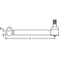 Fits Case IH Tie Rod 1968464C1 Fits ZF Axle MFWD 395,495,585,595,685,695,885,895