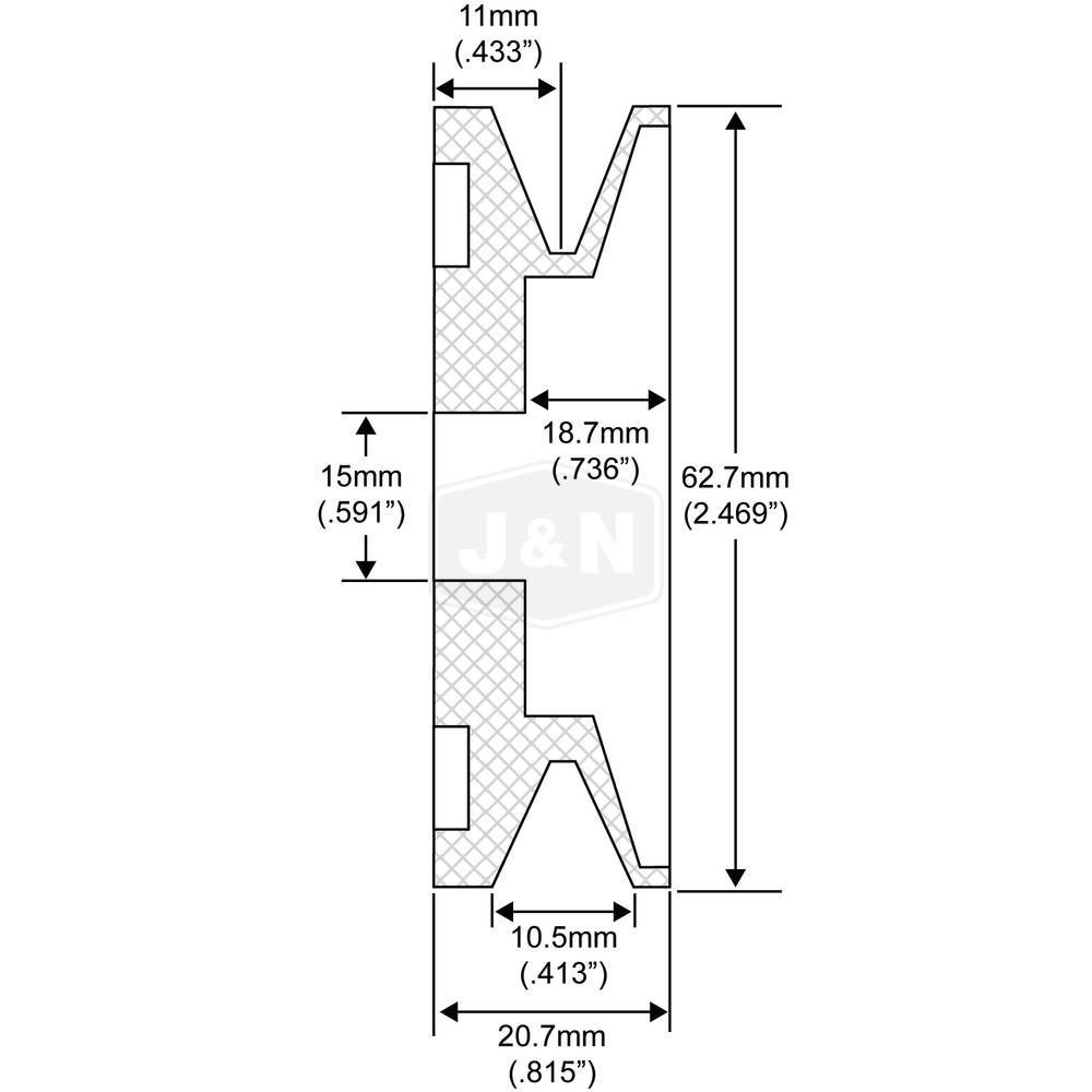 Pulley Fits Denso Replaces 021041-414 J&N 201-52004