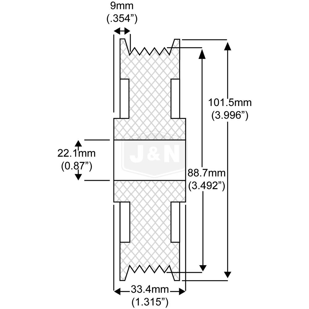 205-01003-JN J&N Electrical Products Pulley