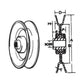 Heavy Duty V-Idler Pulley fits 20613, 420613, 420613MA, 91178, 2-4463, 3-4243