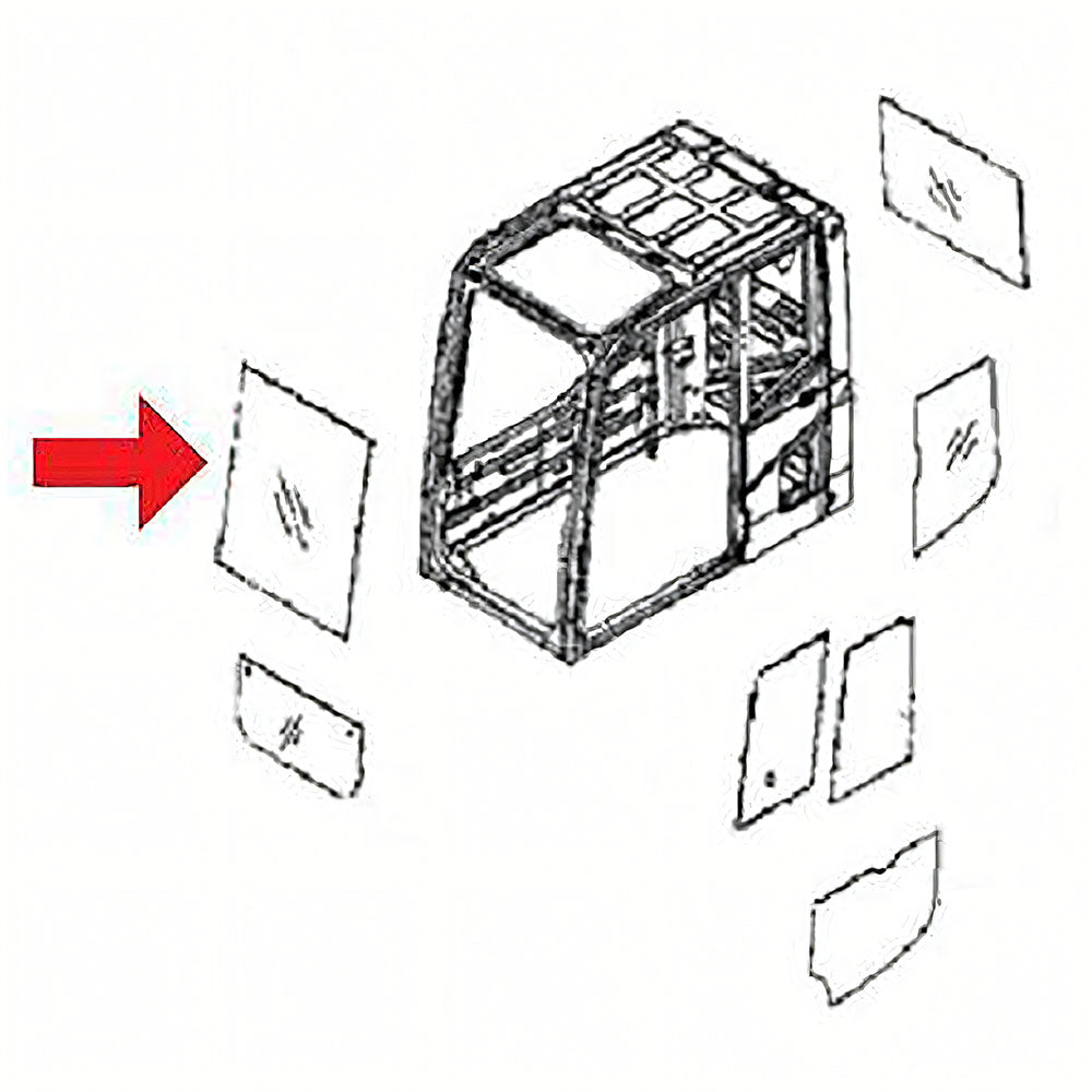 20Y-54-38122 New Komatsu Excavator Front Cab Upper Windshield Glass 6 Series +