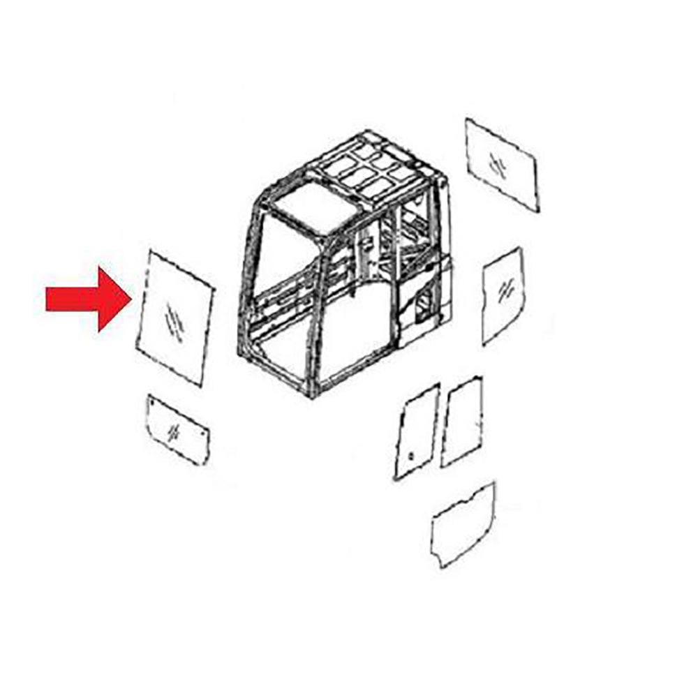 20Y-54-51522 Front Upper Windshield for Komatsu 7 Series Excavator PC200-7