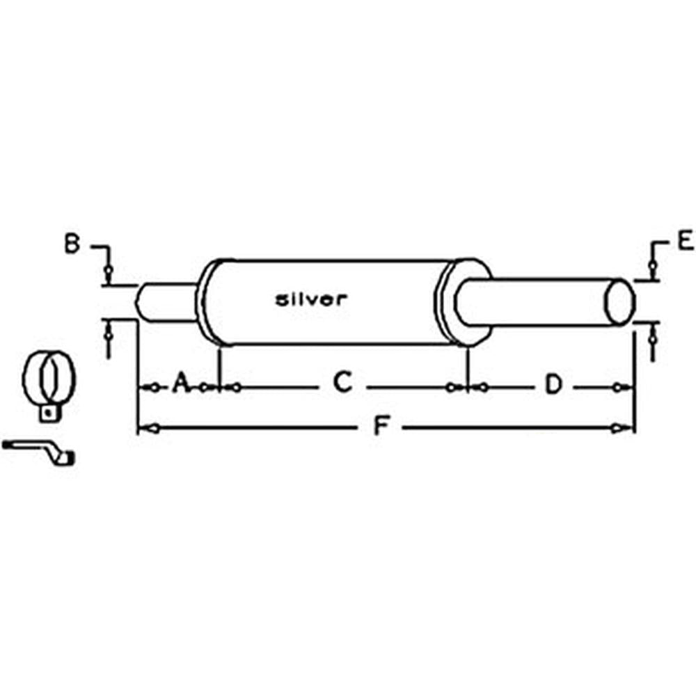 Muffler Fits Allis Chalmers Replaces 225341