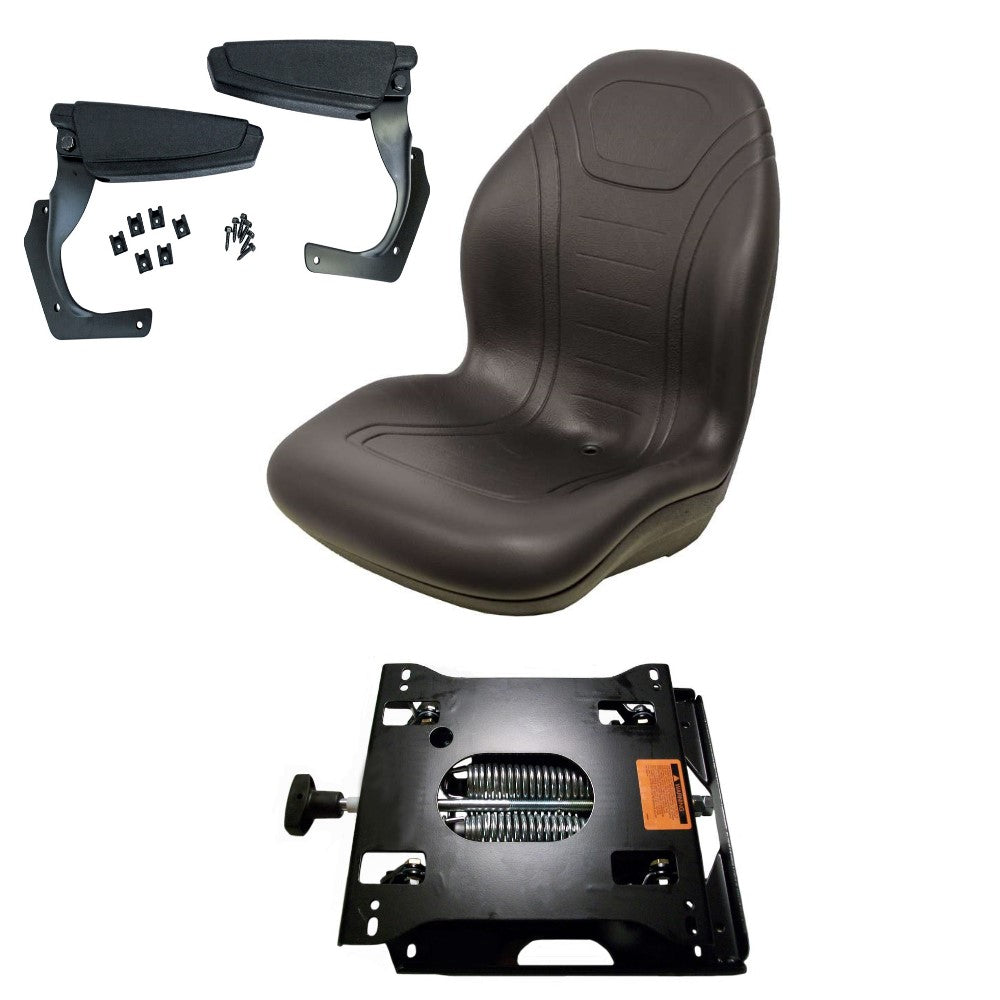 Black Suspension Seat fits Hustler Fits Exmark fits Scag Fits Kubota ZTR