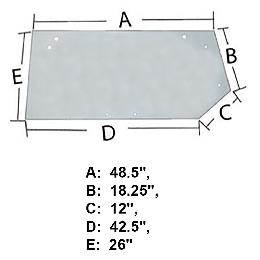240875A1 Rear Glass Window Fits Case-IH Tractor Models 8910 8920 8930 8940 8950