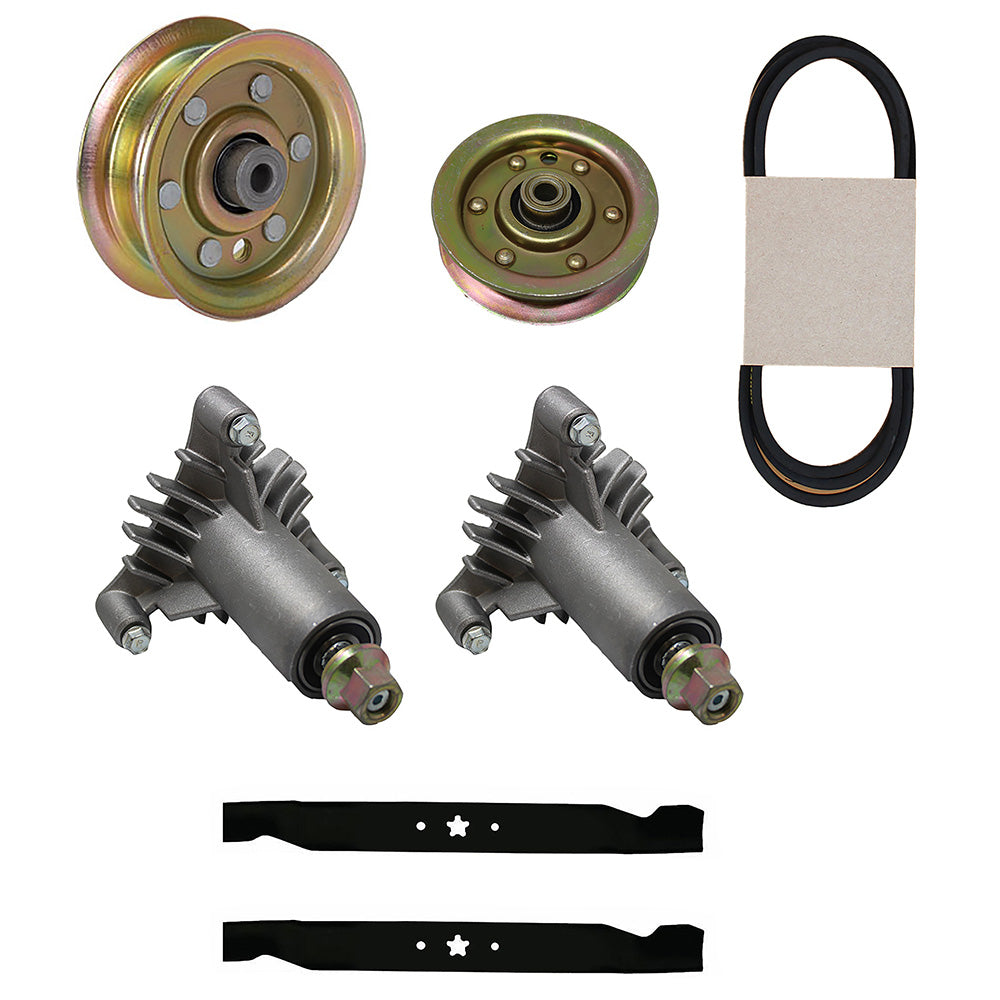 PR1842STC Fits Poulan Pro 42" Lawn Tractor Deck Rebuild Kit Blades Belt Pulleys