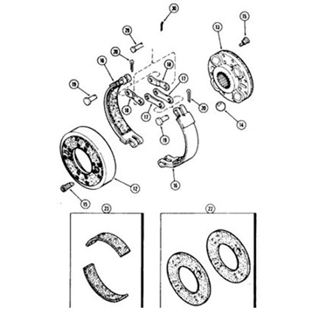 249022A3 Set Of 2 Brake Pack Assembly Fits Case 530 570 580B 580C 580D