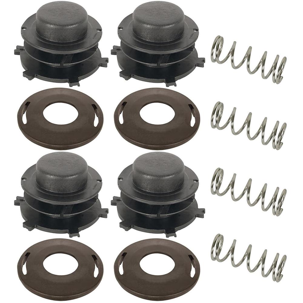 Qty 4: Trimmer Head Spool, Cover & Spring Fits Stihl Replaces 0000-997 1501