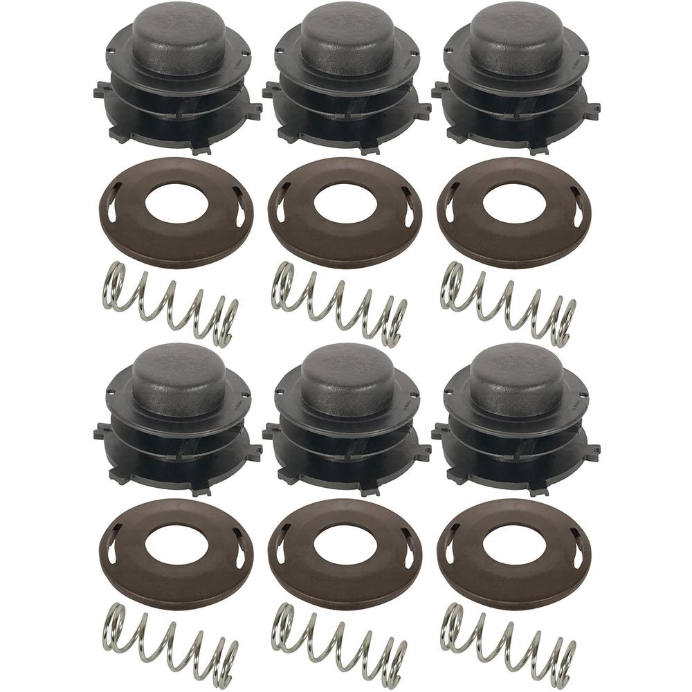 Six (6) Trimmer Head Bump Spool Cap Cover & Spring Kit Fits Stihl Autocut 25-2
