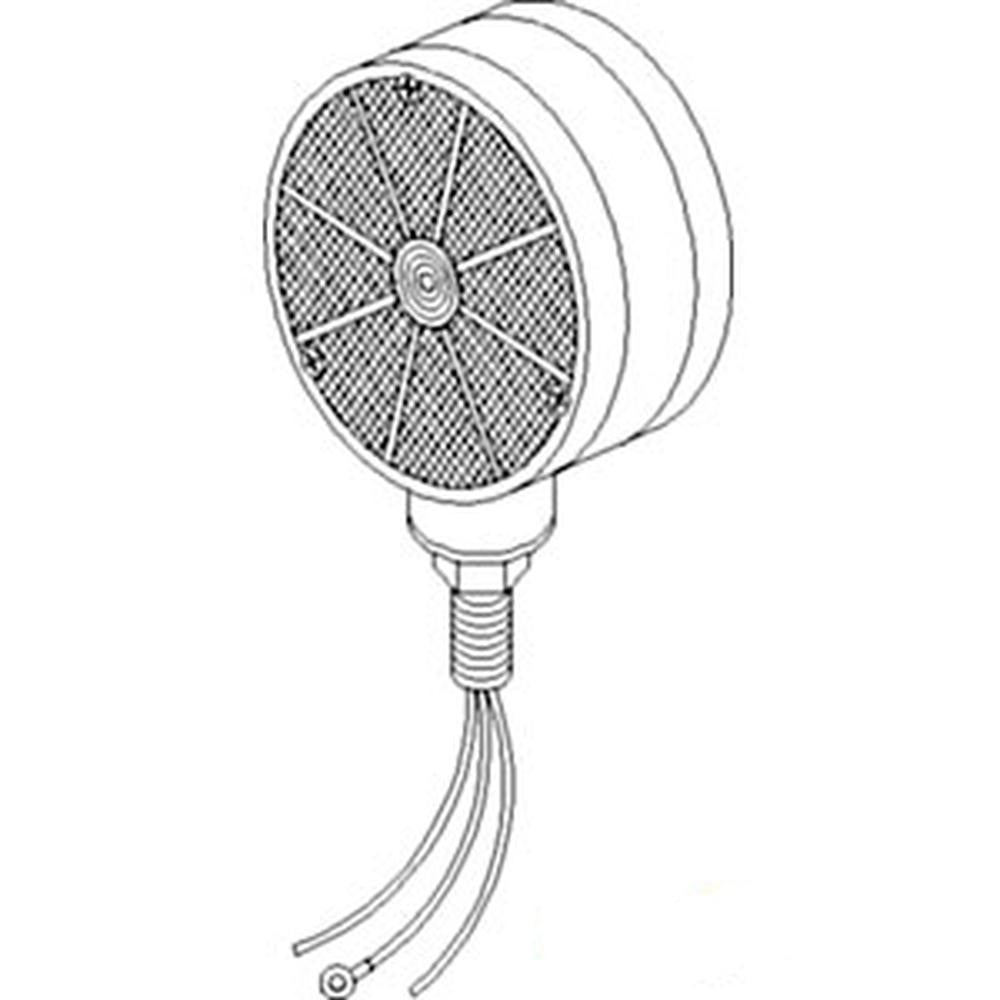 Tractor Round LED Amber Warning Light & Flasher Fits Kubota MAHINDRA YANMAR LONG