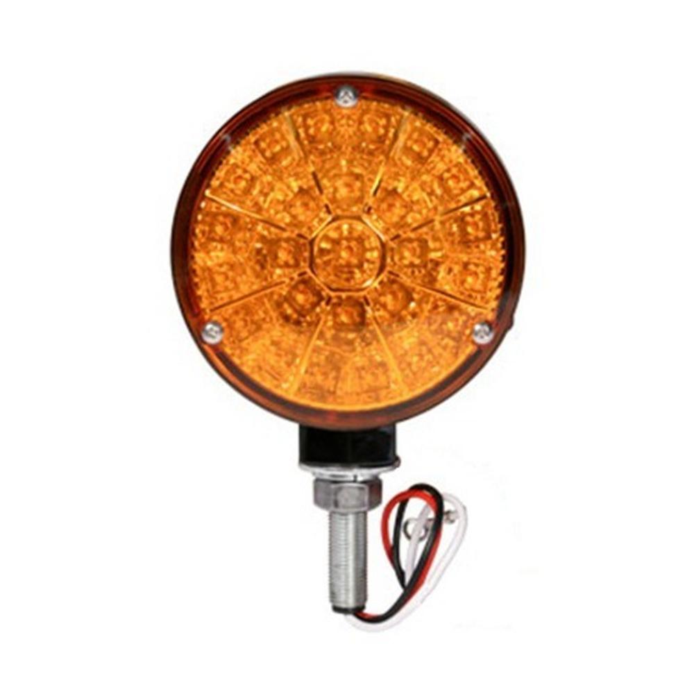 Tractor Round LED Amber Warning Light & Flasher Fits Kubota MAHINDRA YANMAR LONG
