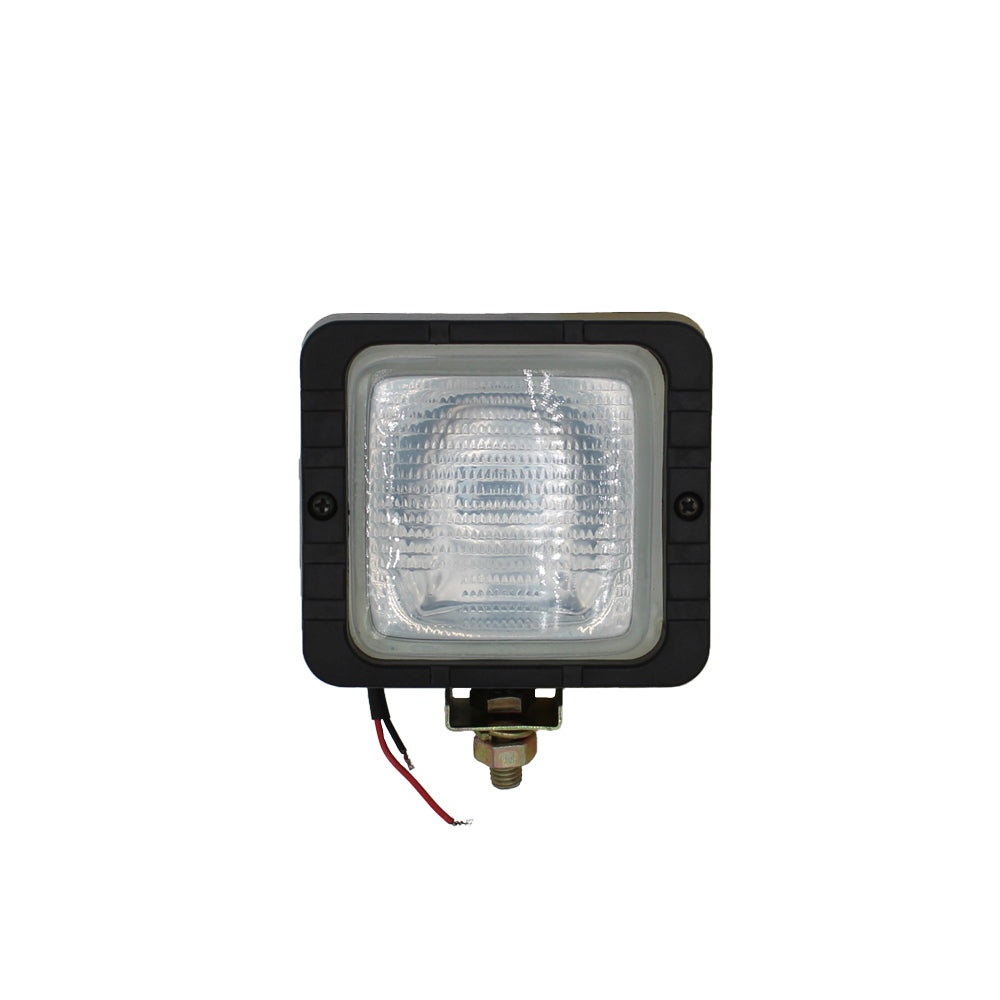 12 Volt Halogen Flood Lamp for Skid Steer 4" x 4.5" Replaceable Bulb 55 Watt