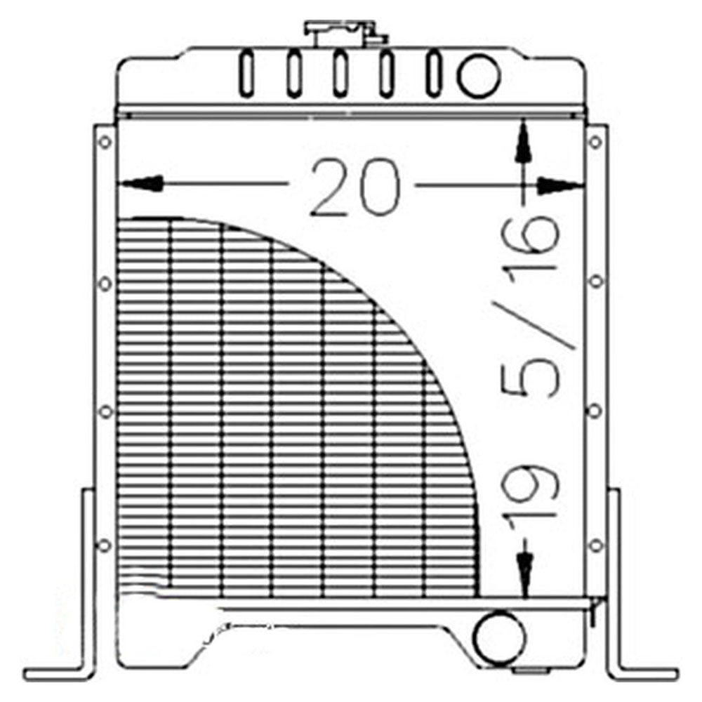 3 Row Radiator Fits Case 1840 1845C Diesel Motor Skid Steer Loaders 301877A2