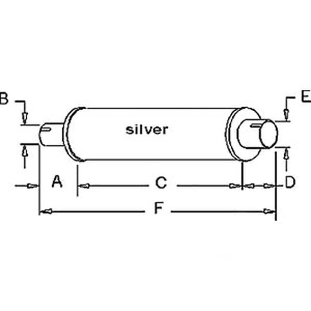 Muffler Fits Ford/New Holland Replaces 164203