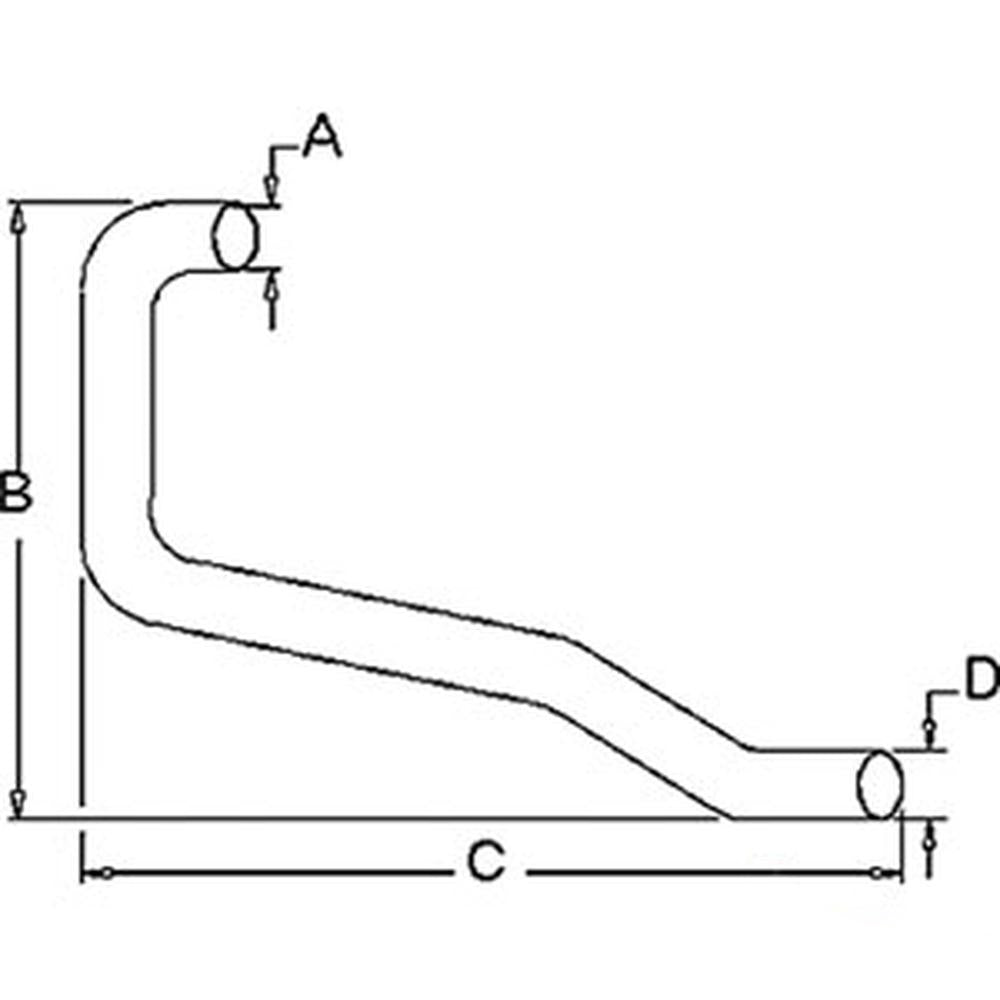 Exhaust Pipe Fits Ford/New Holland Replaces EC0N311051