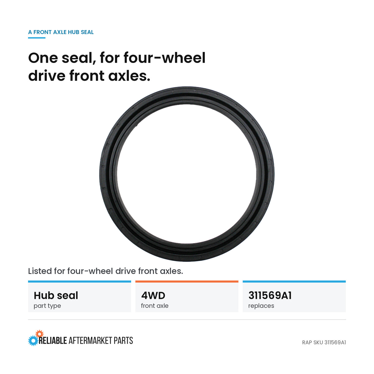 Oil Seal Ring Fits Case/International Harvester Replaces 138867A1