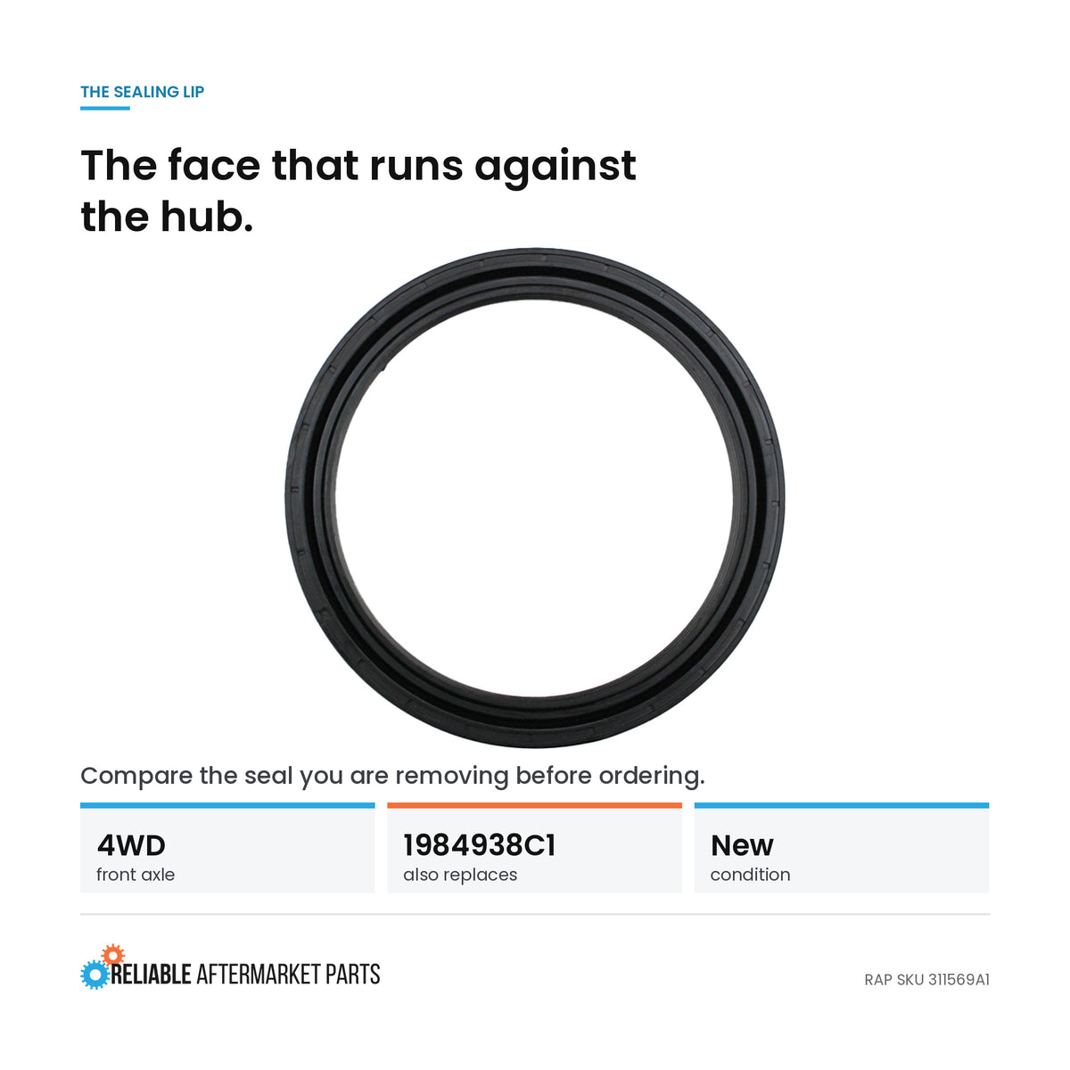 Oil Seal Ring Fits Case/International Harvester Replaces 138867A1