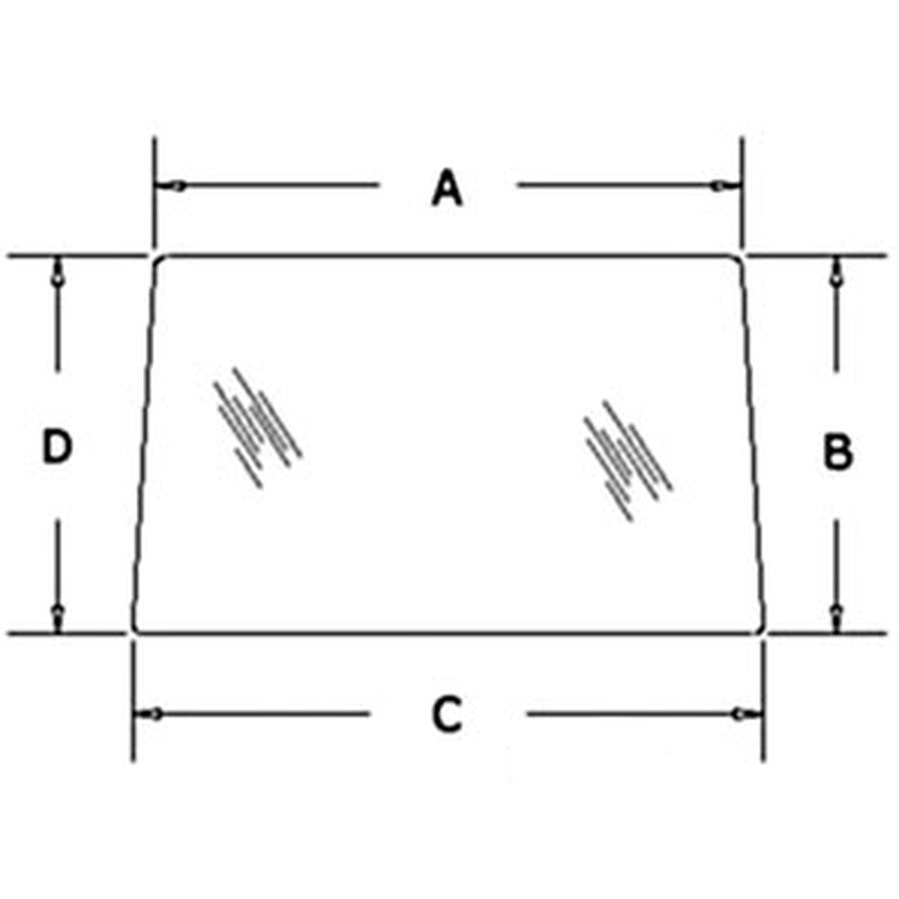 3306547M2 Rear Glass Fits Massey Ferguson MF Tractor 670 675 690 698 698T 699