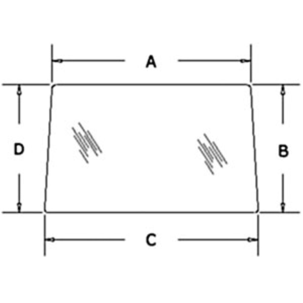 3306547M2 Rear Glass Fits Massey Ferguson MF Tractor 670 675 690 698 698T 699