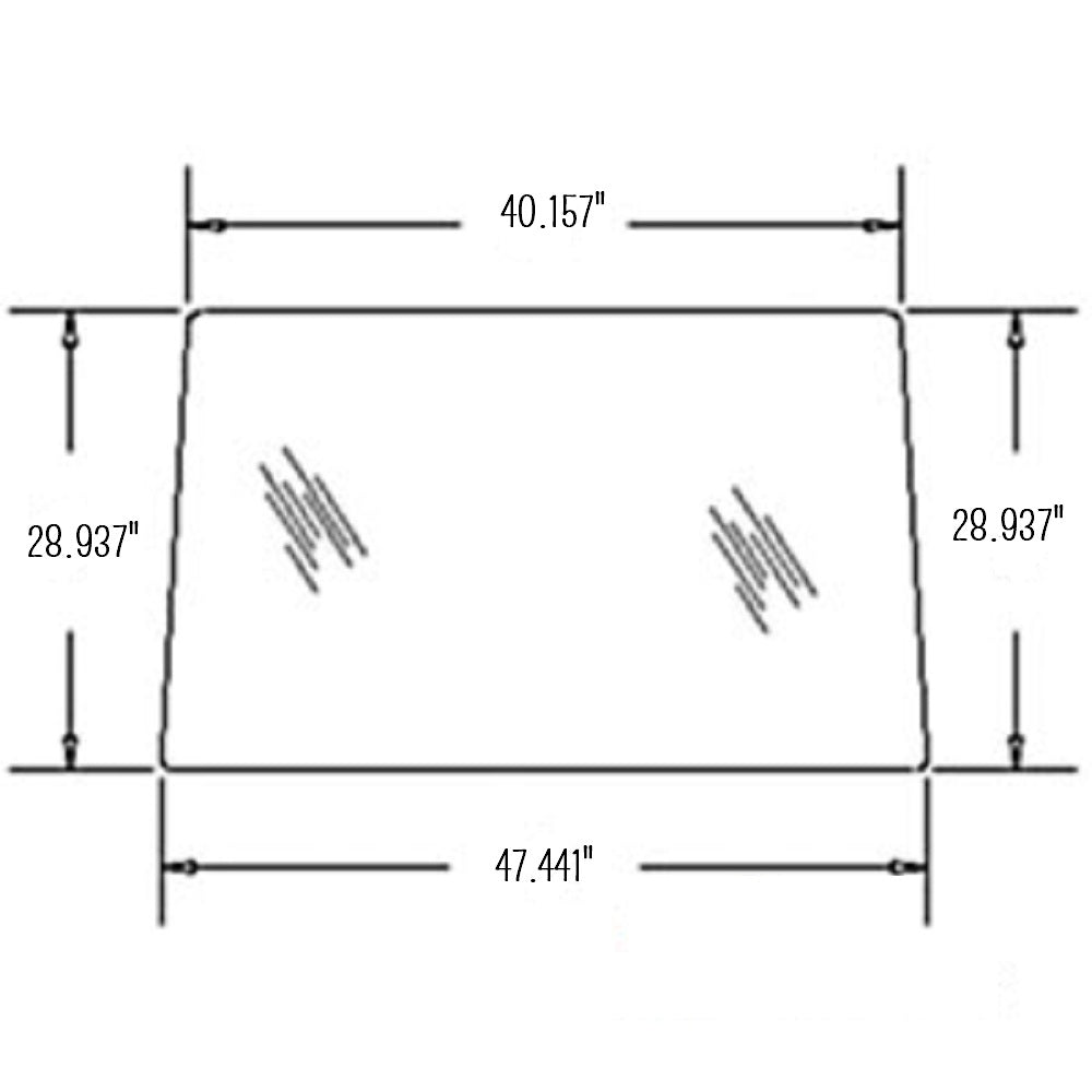 3306547M2 Rear Glass Fits Massey Ferguson MF Tractor 670 675 690 698 698T 699