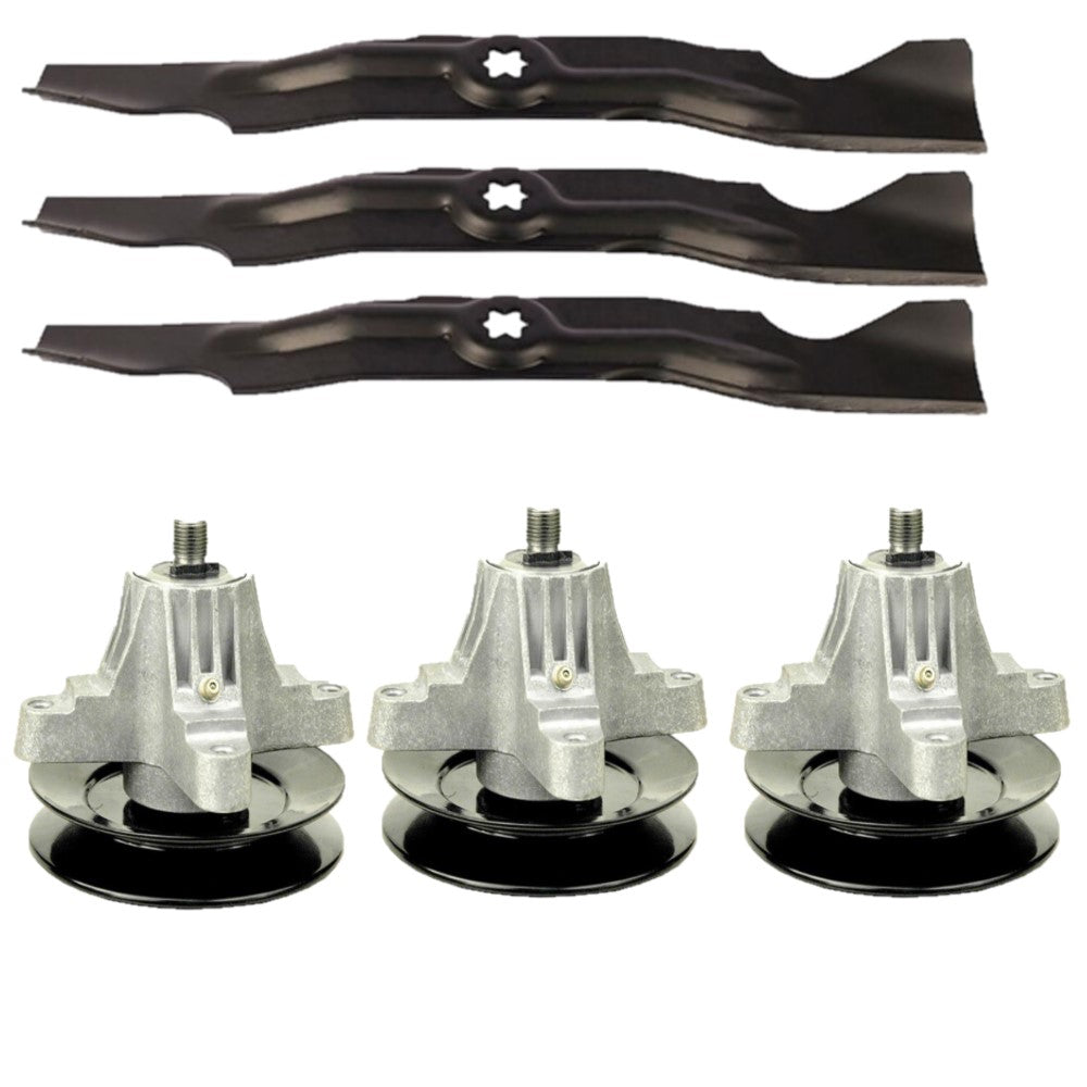 50" Deck Spindle Blade Kit Combo Fits Cub Cadet LTX1050 LTX1050KH KW VT SLTX1050