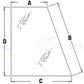 338425A1 Backhoe Right Hand Rear Qtr Glass Fits Case 580M 580SM 590M