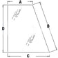 338425A1 Backhoe Right Hand Rear Qtr Glass Fits Case 580M 580SM 590M
