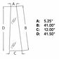 A-3389399M2 Front Door Glass - Fits Massey Ferguson 3060, 3070, 3075, 3090, 3095